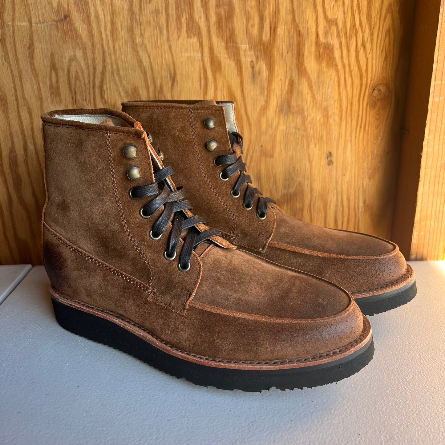 Nomad - Waxed Cognac Suede Size 8.5