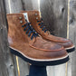 Waxed Suede Cognac Nomad Size 9.5 Item #0809 - DIEVIER